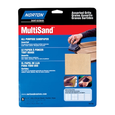 Norton Sandpapr All Pur Asst5Pk 07660747765